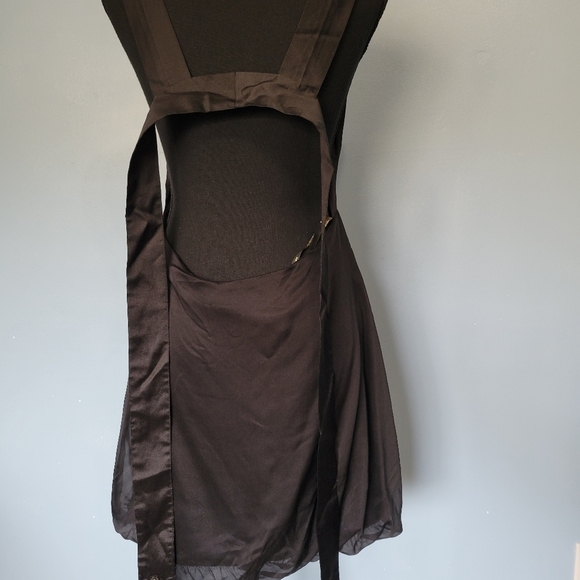 Osklen Mini Silk Bubble Hem Strap Black Dress M - Picture 9 of 11